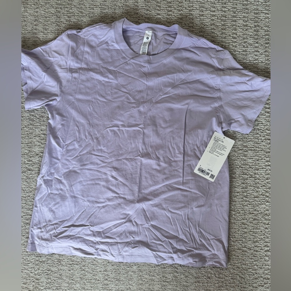 NWT Lululemon Lavender Crew Neck T-Shirt
